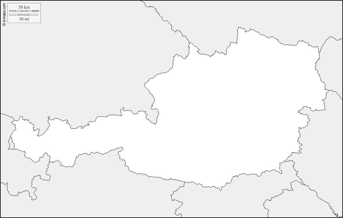 карта Австрії начерки карта