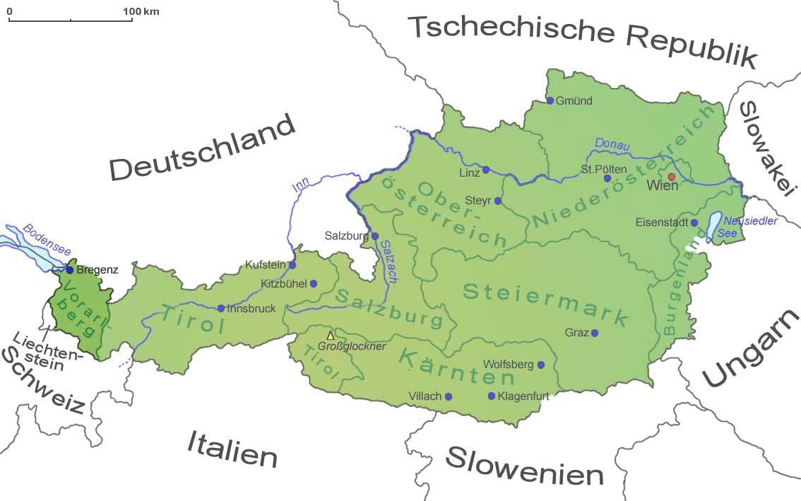 карта Австрія vorarlberg