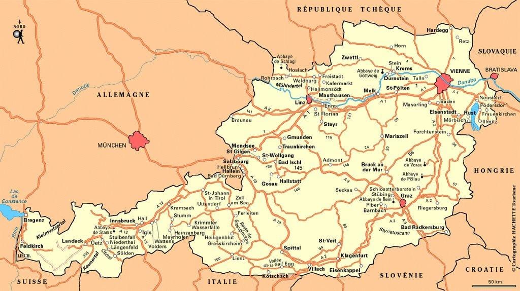 карта Відень Австрія