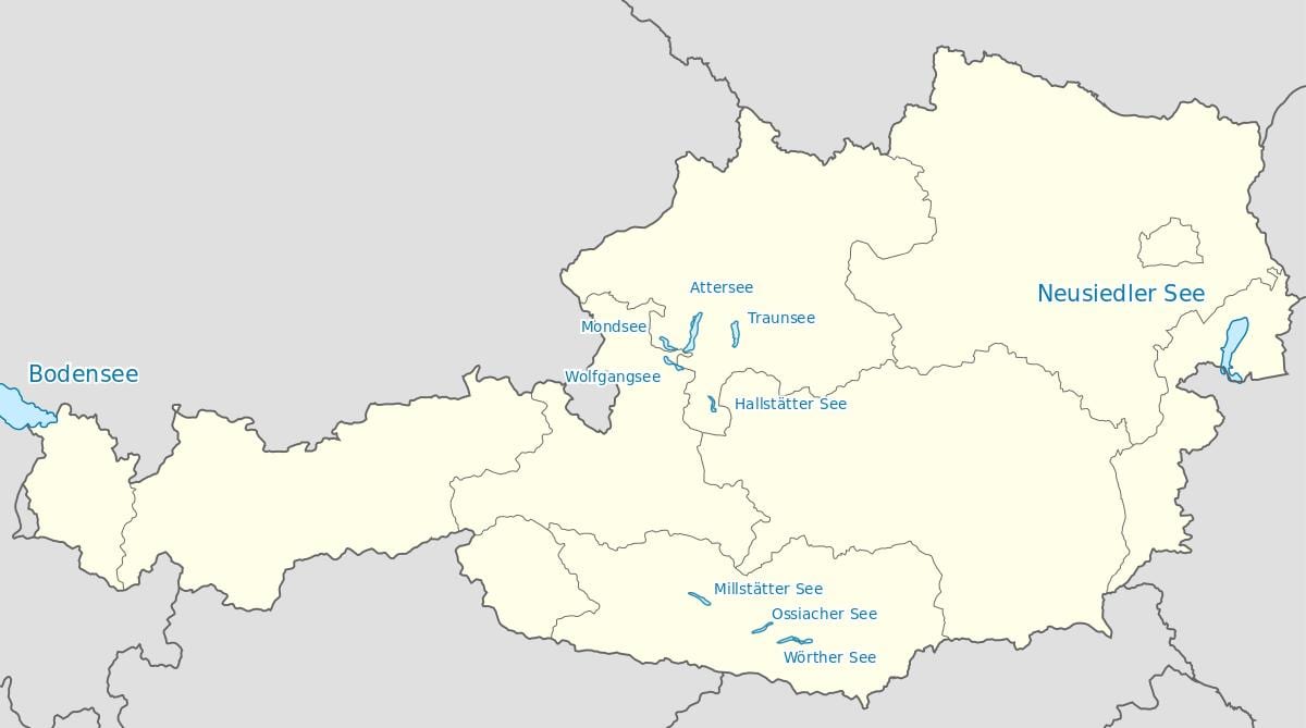 карта австрійських озер