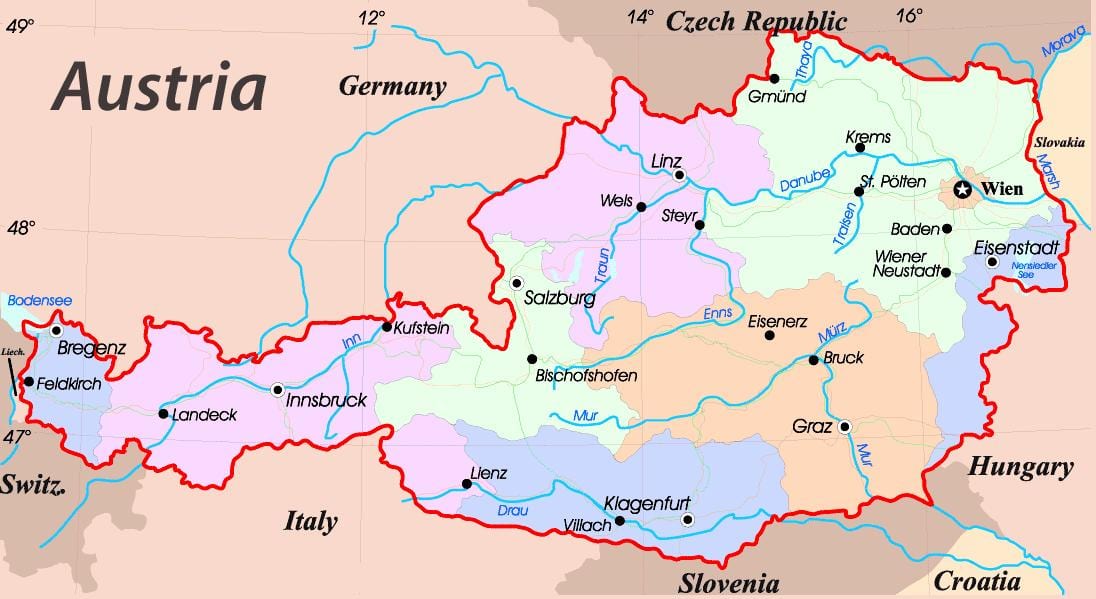 карта айзенштадт, Австрія