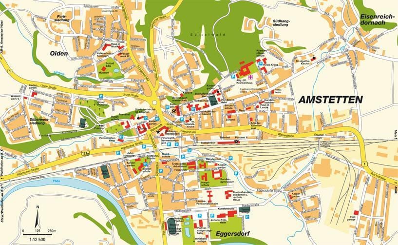 карта амштеттен Австрія