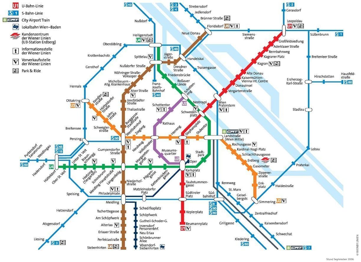 Відень Австрія карта метро
