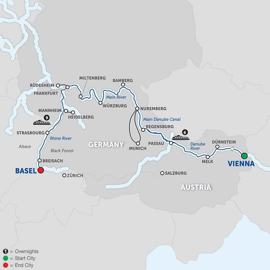 карта річки Австрії
