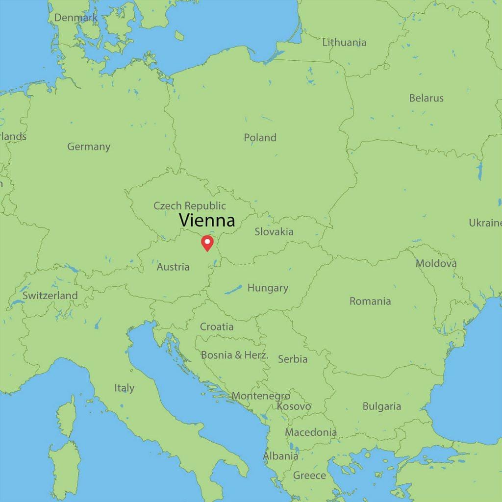 карта відня Австрія та околицях