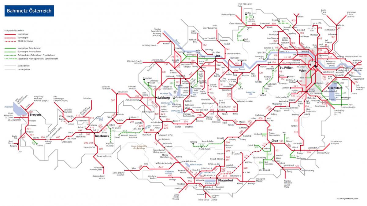 твб австрійської залізничній карті