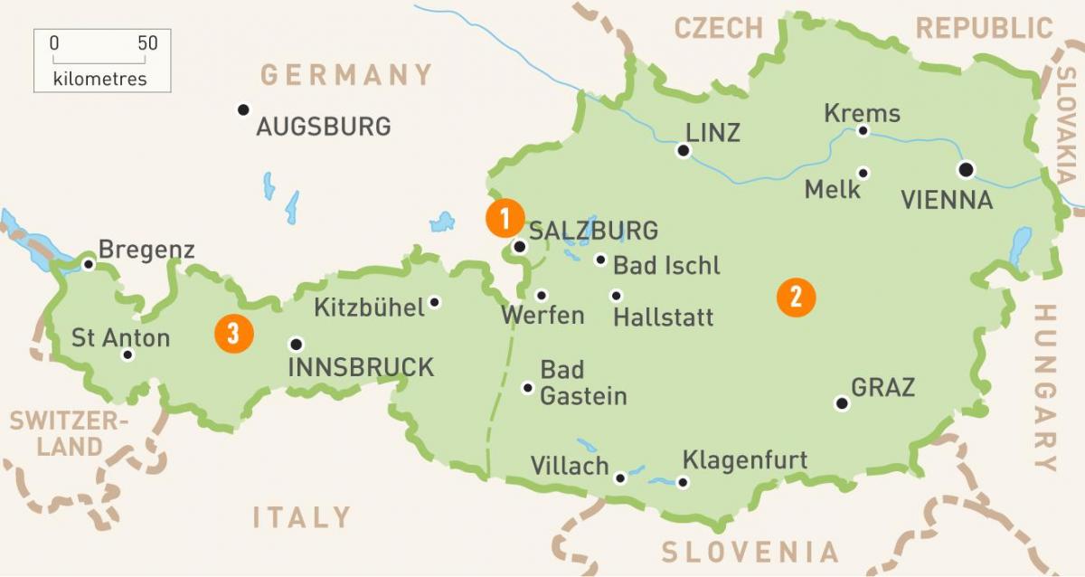 карта Австрії