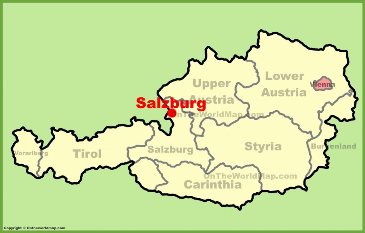 Зальцбург австрія карті