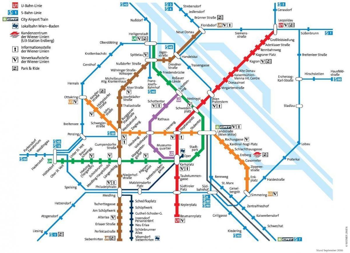 Відень Австрія карта метро 