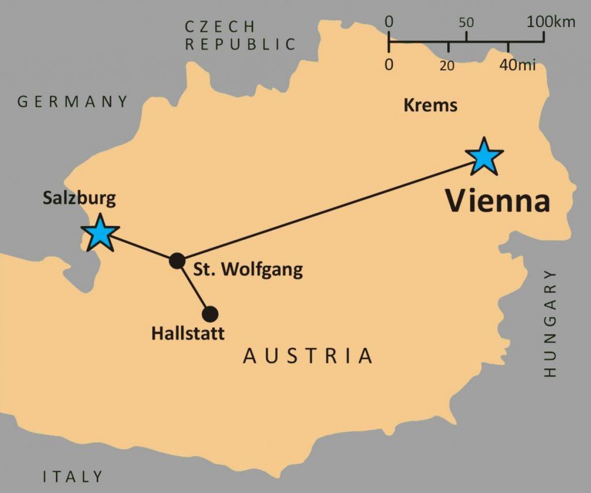 карта гальштат Австрія 