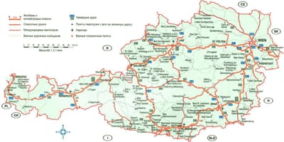 Детальна карта Австрії