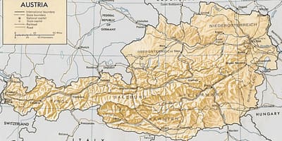 Австрія географічна карта