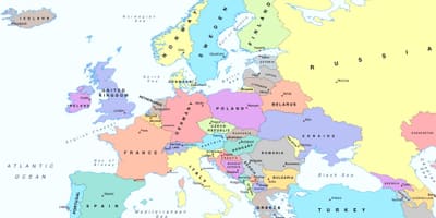 На карті Європи в Австрії