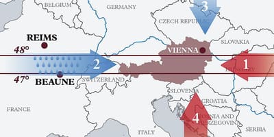 Карта Австрії клімат