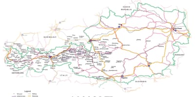 Карта Австрія пам'ятки