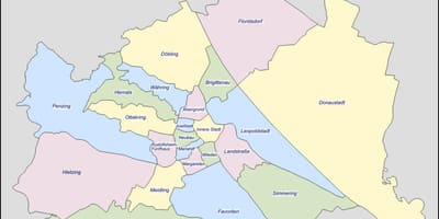 Карта відня Австрія район 