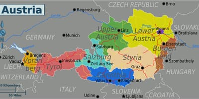 Карта Австрії