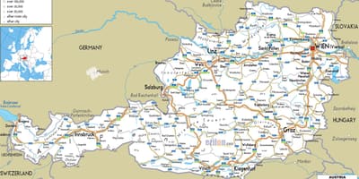 Карта австрійської маршрут