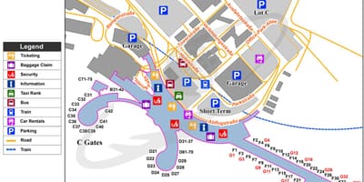 Карта аеропорт Відень Австрія 
