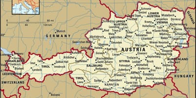 Карта замки в Австрії