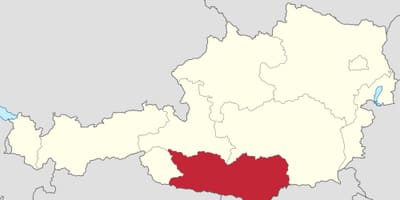 Карта карінтії Австрія 