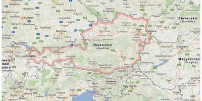 Австрійського кордону карті