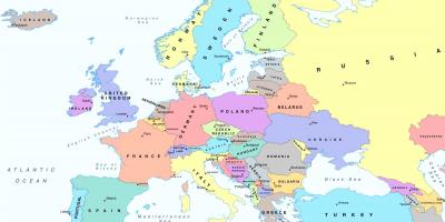 На карті Європи в Австрії