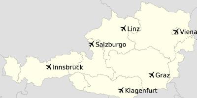 Аеропорти Австрії на карті